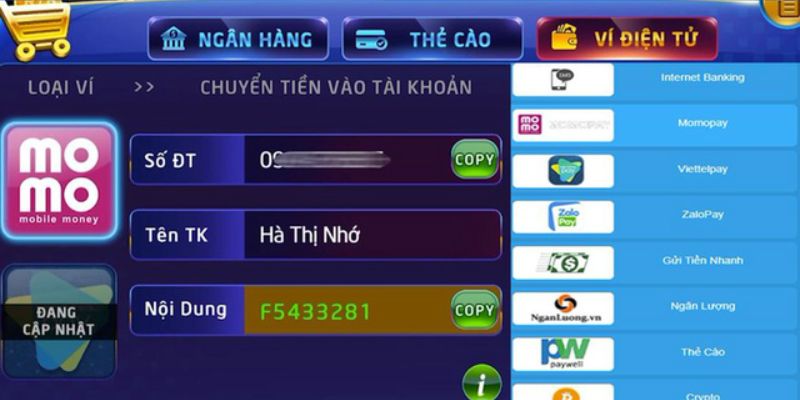 5 bước thanh toán bằng ví điện tử tại nhà cái Rikvip dành cho người mới